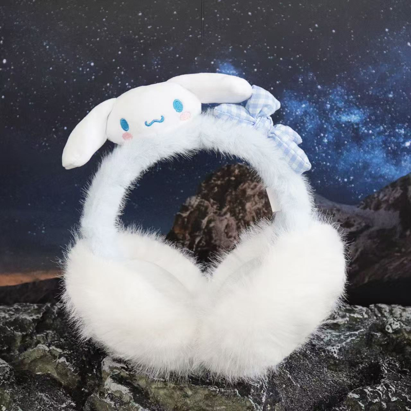 Protecții pentru urechi cu urechi de pisică pentru femei, stil desen animat, acrilic/lâna sintetică, iarnă 2024