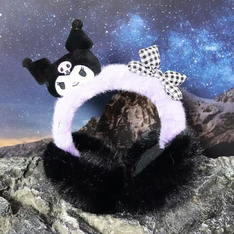 Protecții pentru urechi cu urechi de pisică pentru femei, stil desen animat, acrilic/lâna sintetică, iarnă 2024