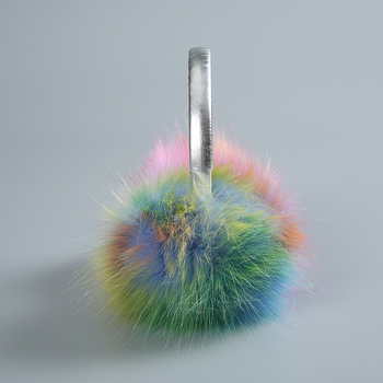 Ακουστικά αυτιών από γούνα με μοτίβο πλέγματος, για ενήλικες γυναίκες, κατάλληλα για χειμώνα, άνοιξη и φθινόπωρο