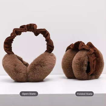 Γούνινα θερμαντικά αυτιών, unisex για ενήλικες, μονοχρωματικό σχέδιο, χειμώνας/φθινόπωρο, εξωτερική χρήση, ζεστασιά και στυλ