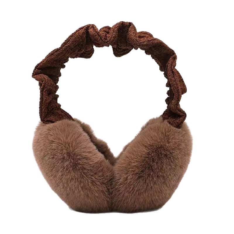 Γούνινα θερμαντικά αυτιών, unisex για ενήλικες, μονοχρωματικό σχέδιο, χειμώνας/φθινόπωρο, εξωτερική χρήση, ζεστασιά και στυλ