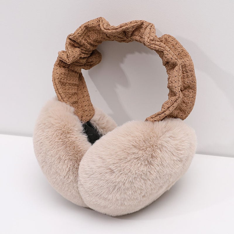 Γούνινα θερμαντικά αυτιών, unisex για ενήλικες, μονοχρωματικό σχέδιο, χειμώνας/φθινόπωρο, εξωτερική χρήση, ζεστασιά και στυλ