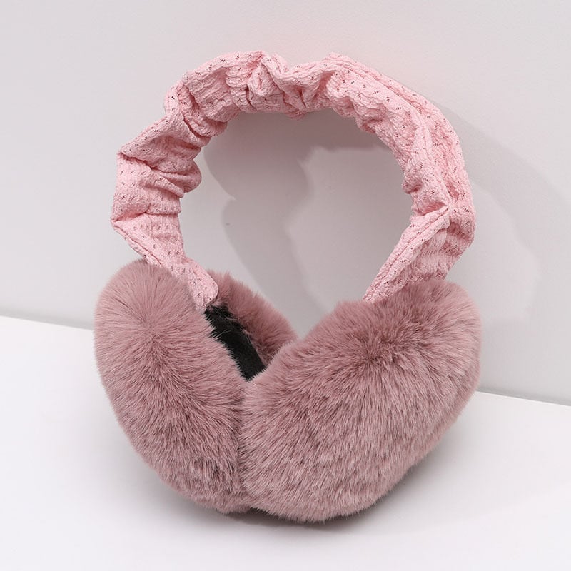 Γούνινα θερμαντικά αυτιών, unisex για ενήλικες, μονοχρωματικό σχέδιο, χειμώνας/φθινόπωρο, εξωτερική χρήση, ζεστασιά και στυλ