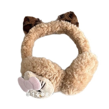 Παιδικά αφράτα προστατευτικά αυτιών με λεοπάρ σχέδιο – χειμερινή ζεστασιά, unisex, βαμβάκι, μεσαίο μήκος, μονοχρωματικό σχέδιο