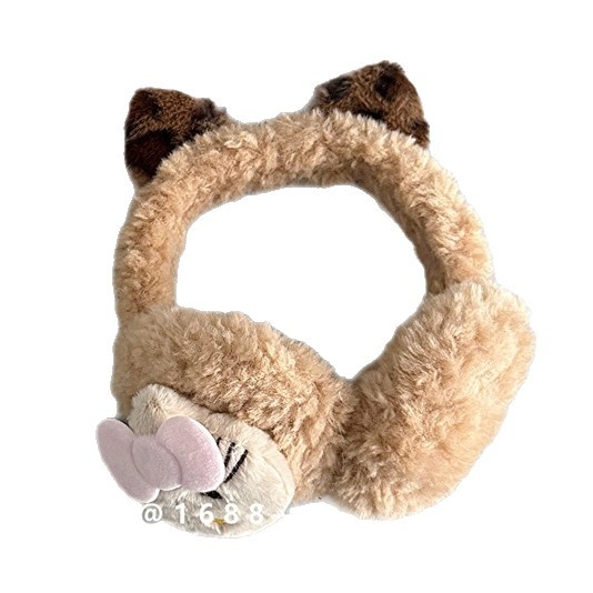 Παιδικά αφράτα προστατευτικά αυτιών με λεοπάρ σχέδιο – χειμερινή ζεστασιά, unisex, βαμβάκι, μεσαίο μήκος, μονοχρωματικό σχέδιο