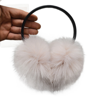 Προστατευτικά αυτιών από απομιμημένη γούνα αλεπούς, plush, ζεστά και ανθεκτικά στον άνεμο, unisex ενήλικες, κατάλληλα για χειμώνα