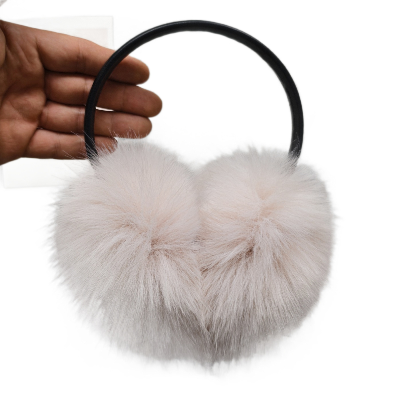 Προστατευτικά αυτιών από απομιμημένη γούνα αλεπούς, plush, ζεστά και ανθεκτικά στον άνεμο, unisex ενήλικες, κατάλληλα για χειμώνα