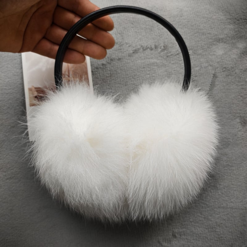 Προστατευτικά αυτιών από απομιμημένη γούνα αλεπούς, plush, ζεστά και ανθεκτικά στον άνεμο, unisex ενήλικες, κατάλληλα για χειμώνα