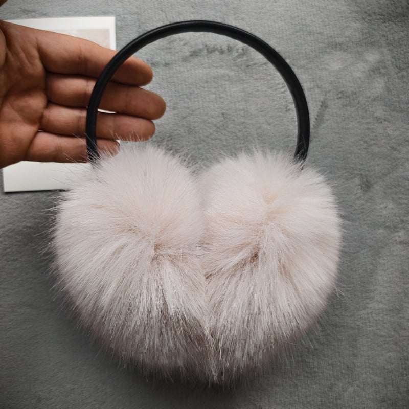 Προστατευτικά αυτιών από απομιμημένη γούνα αλεπούς, plush, ζεστά και ανθεκτικά στον άνεμο, unisex ενήλικες, κατάλληλα για χειμώνα