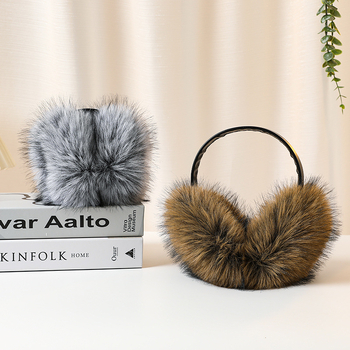 Unisex earmuffs od umjetne lisice, topli zimi, minimalistički japansko-korejski stil