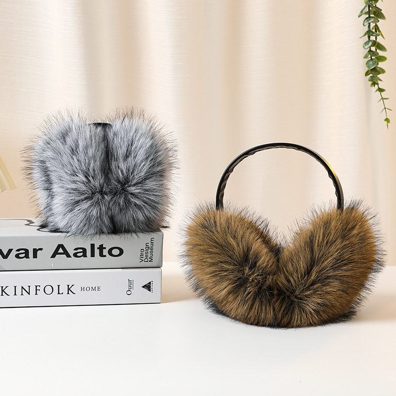 Unisex earmuffs od umjetne lisice, topli zimi, minimalistički japansko-korejski stil
