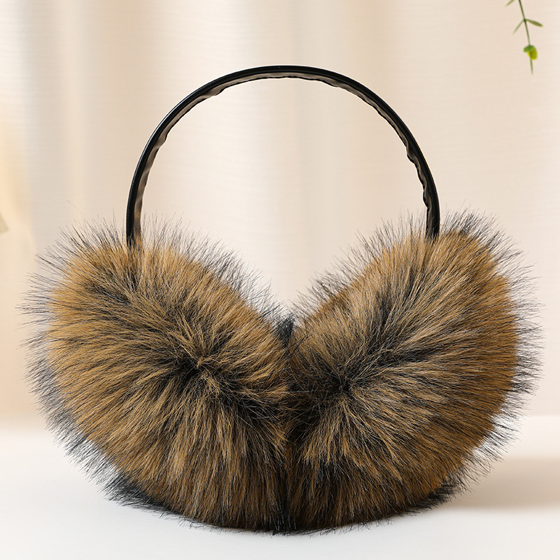 Unisex earmuffs od umjetne lisice, topli zimi, minimalistički japansko-korejski stil
