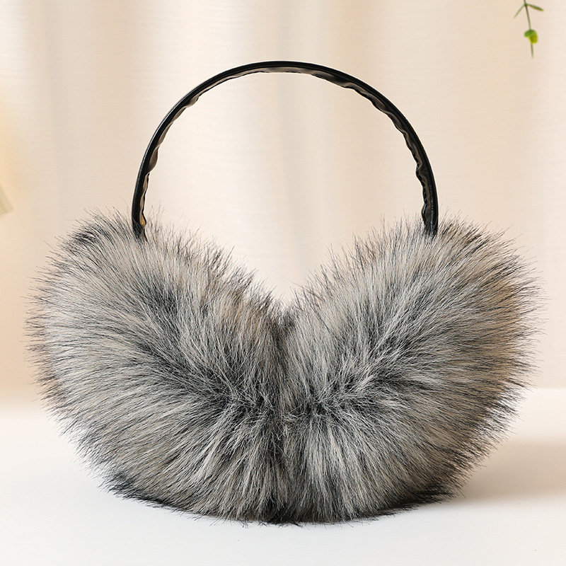 Unisex earmuffs od umjetne lisice, topli zimi, minimalistički japansko-korejski stil