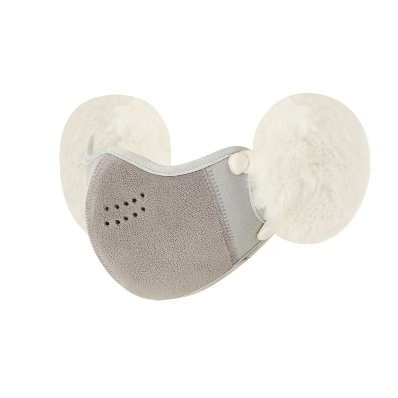Maska s pričvršćivanjem za uho, pamuk materijal, pogodna za zimu i jesen, s funkcijom protiv mirisa (monokromatski uzorak)