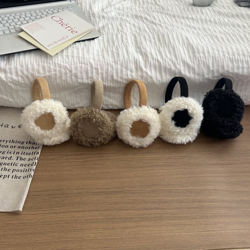 Earmuffs plush για γυναίκες – ζεστά, φθινόπωρο 2024, για βόλτες και ψώνια