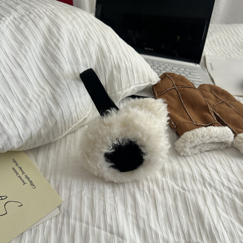 Earmuffs plush για γυναίκες – ζεστά, φθινόπωρο 2024, για βόλτες και ψώνια