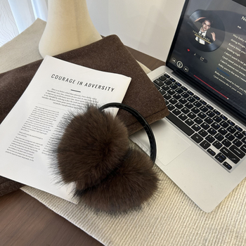 Ušne mufovi od umjetne krznene dlake za zimu - mekani plišani štitnici za uši, žene, poliester, zadržavaju toplinu, za vožnju biciklom