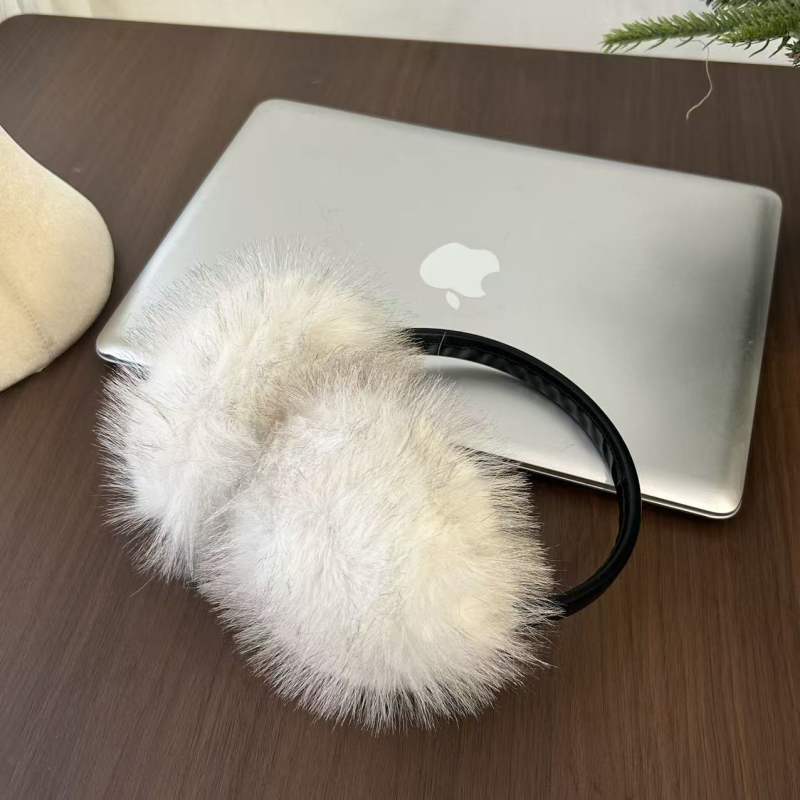 Ušne mufovi od umjetne krznene dlake za zimu - mekani plišani štitnici za uši, žene, poliester, zadržavaju toplinu, za vožnju biciklom