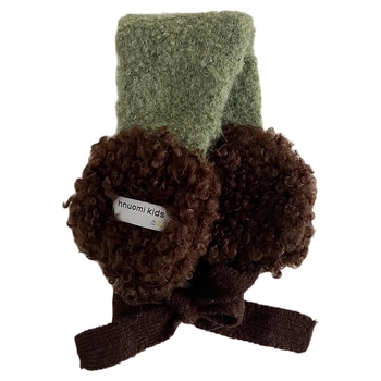 Protecții pentru urechi din pluș, stil coreean color-block, căldură toamnă-iarnă