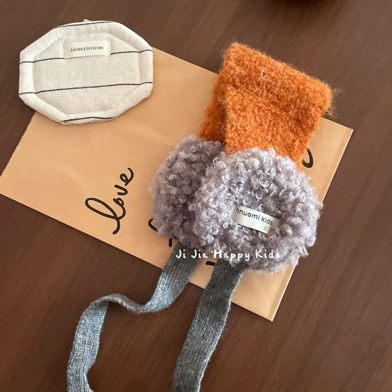 Protecții pentru urechi din pluș, stil coreean color-block, căldură toamnă-iarnă