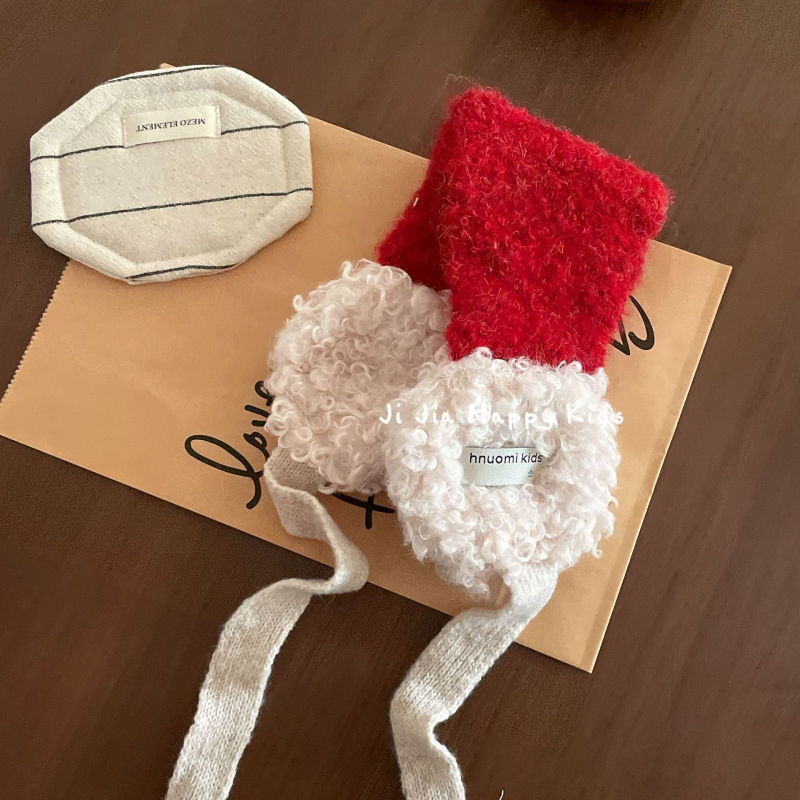 Protecții pentru urechi din pluș, stil coreean color-block, căldură toamnă-iarnă