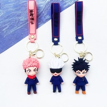 Jujutsu Kaisen PVC ключодържател – Gojo Satoru и Megumi Fushiguro, анимационен стил