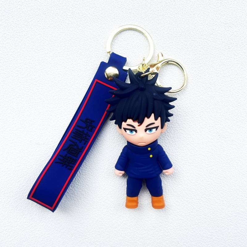 Jujutsu Kaisen PVC ключодържател – Gojo Satoru и Megumi Fushiguro, анимационен стил