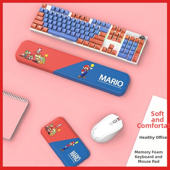 Μαξιλαράκι καρπού για πληκτρολόγιο και ποντίκι — σιλικόνη, αφρός μνήμης για την παλάμη, διπλής όψης με θέμα καρτούν, αντιολισθητικό, ανθεκτικό στη φθορά, εύκολο στον καθαρισμό