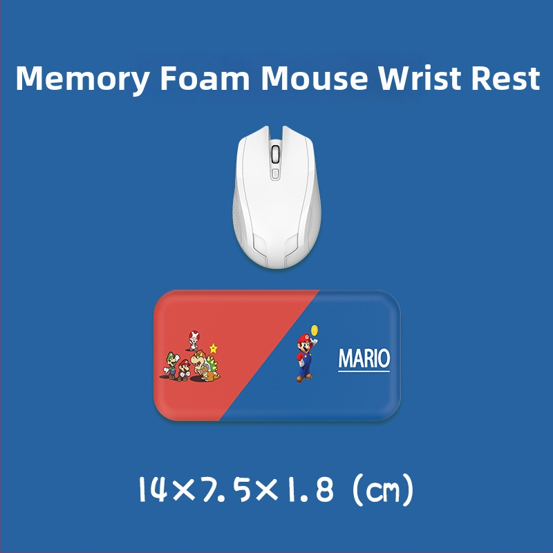 Μαξιλαράκι καρπού για πληκτρολόγιο και ποντίκι — σιλικόνη, αφρός μνήμης για την παλάμη, διπλής όψης με θέμα καρτούν, αντιολισθητικό, ανθεκτικό στη φθορά, εύκολο στον καθαρισμό