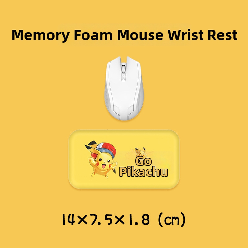 Μαξιλαράκι καρπού για πληκτρολόγιο και ποντίκι — σιλικόνη, αφρός μνήμης για την παλάμη, διπλής όψης με θέμα καρτούν, αντιολισθητικό, ανθεκτικό στη φθορά, εύκολο στον καθαρισμό