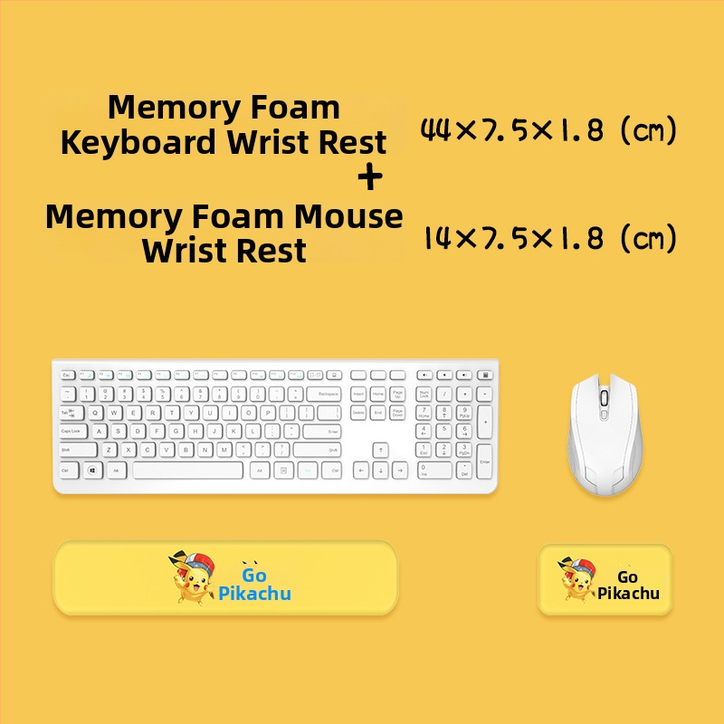 Μαξιλαράκι καρπού για πληκτρολόγιο και ποντίκι — σιλικόνη, αφρός μνήμης για την παλάμη, διπλής όψης με θέμα καρτούν, αντιολισθητικό, ανθεκτικό στη φθορά, εύκολο στον καθαρισμό