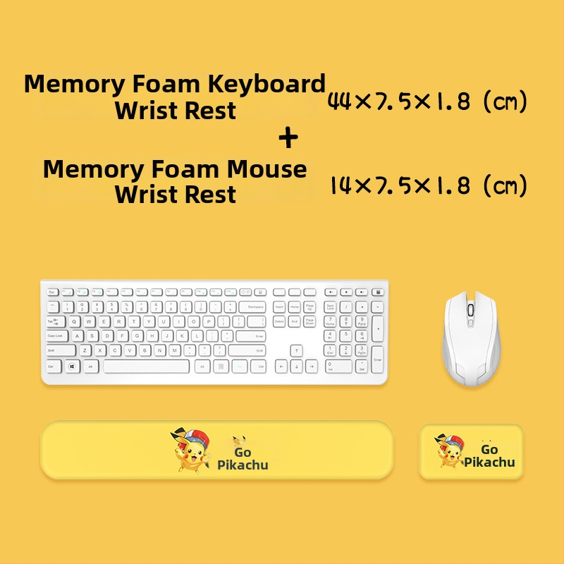 Μαξιλαράκι καρπού για πληκτρολόγιο και ποντίκι — σιλικόνη, αφρός μνήμης για την παλάμη, διπλής όψης με θέμα καρτούν, αντιολισθητικό, ανθεκτικό στη φθορά, εύκολο στον καθαρισμό