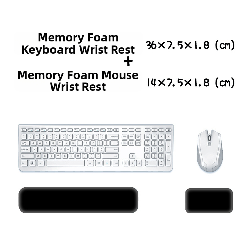 Μαξιλαράκι καρπού για πληκτρολόγιο και ποντίκι — σιλικόνη, αφρός μνήμης για την παλάμη, διπλής όψης με θέμα καρτούν, αντιολισθητικό, ανθεκτικό στη φθορά, εύκολο στον καθαρισμό