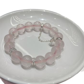 Браслет с розов кварц, винтидж кристален стил, аксесоар от сплав, без странични камъни, Donghai County, Lianyungang, марка Xuanhua