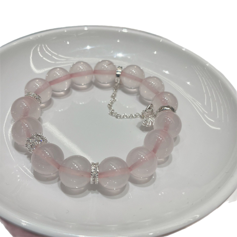 Браслет с розов кварц, винтидж кристален стил, аксесоар от сплав, без странични камъни, Donghai County, Lianyungang, марка Xuanhua