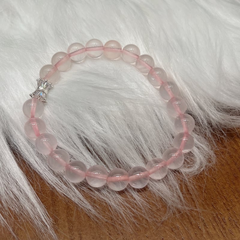 Браслет с розов кварц, винтидж кристален стил, аксесоар от сплав, без странични камъни, Donghai County, Lianyungang, марка Xuanhua
