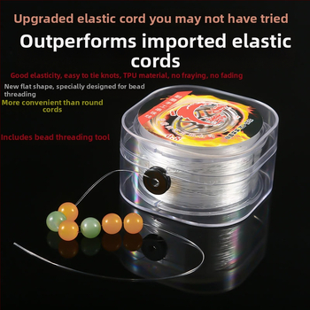 Ελαστικό κορδόνι για περάσιμο χαντρών, επίπεδο διαφανές TPU, μάρκα Courage, τύπος καλωδίου για στριφώματα, κυκλοφορία καλοκαίρι 2024