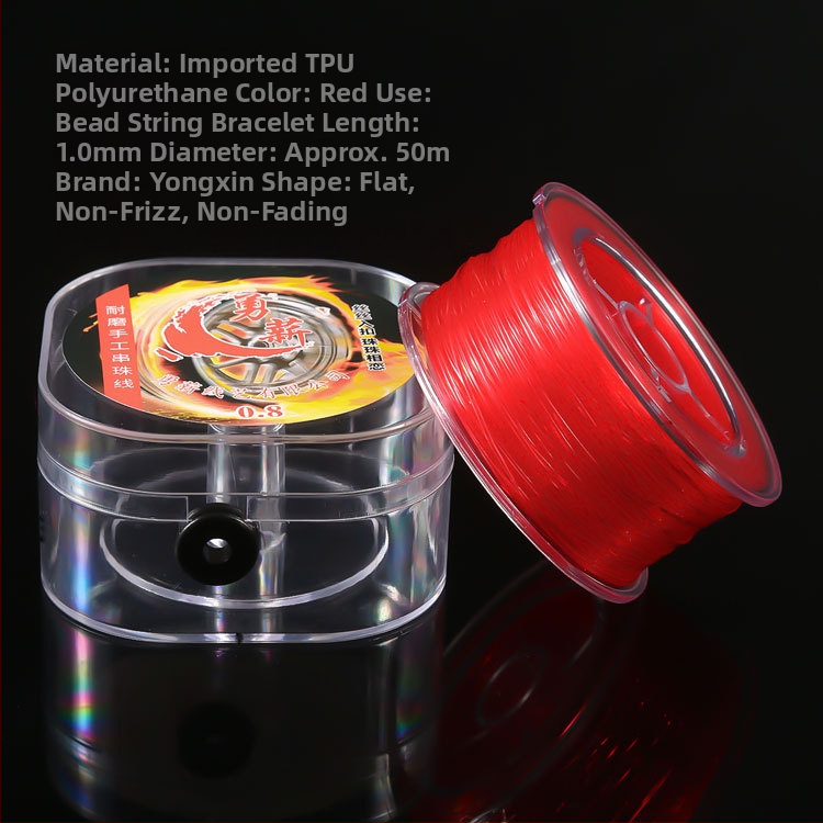 Ελαστικό κορδόνι για περάσιμο χαντρών, επίπεδο διαφανές TPU, μάρκα Courage, τύπος καλωδίου για στριφώματα, κυκλοφορία καλοκαίρι 2024