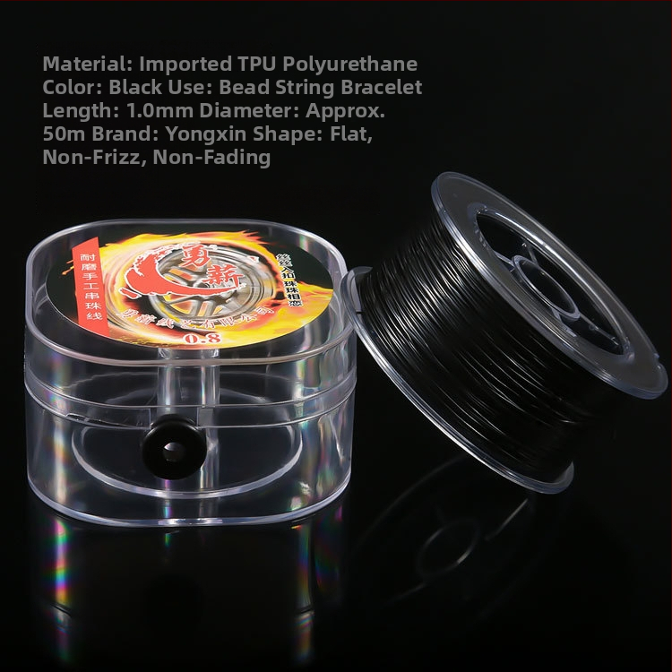 Ελαστικό κορδόνι για περάσιμο χαντρών, επίπεδο διαφανές TPU, μάρκα Courage, τύπος καλωδίου για στριφώματα, κυκλοφορία καλοκαίρι 2024