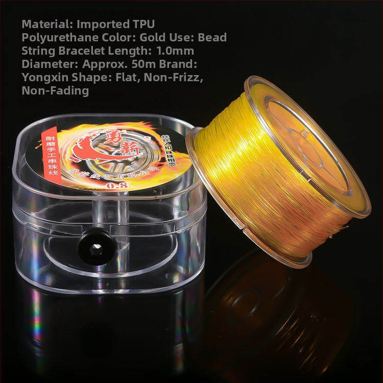 Ελαστικό κορδόνι για περάσιμο χαντρών, επίπεδο διαφανές TPU, μάρκα Courage, τύπος καλωδίου για στριφώματα, κυκλοφορία καλοκαίρι 2024