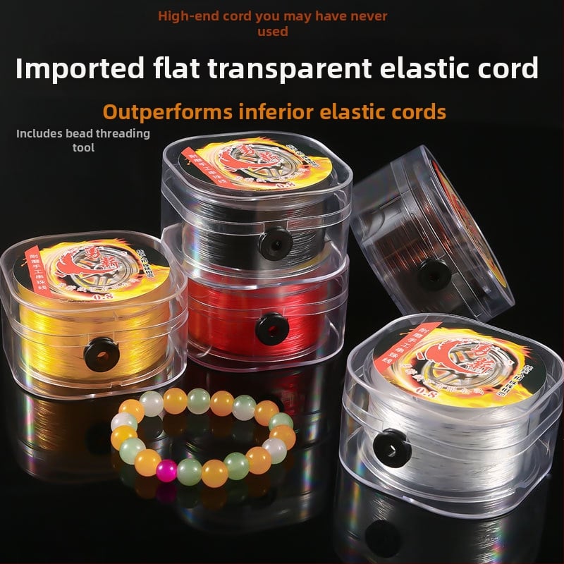 Ελαστικό κορδόνι για περάσιμο χαντρών, επίπεδο διαφανές TPU, μάρκα Courage, τύπος καλωδίου για στριφώματα, κυκλοφορία καλοκαίρι 2024