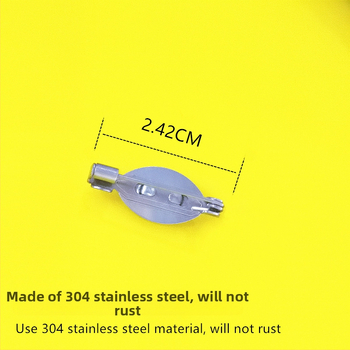 Брошка-игла за бижута: 304 неръждаема стомана, електроплакиране, с подложка, акрилни елементи