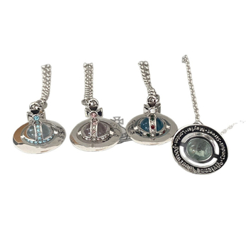 Bakreno ogrlica s kristalnim privjeskom, lanac u obliku O, unisex, proljeće 2025