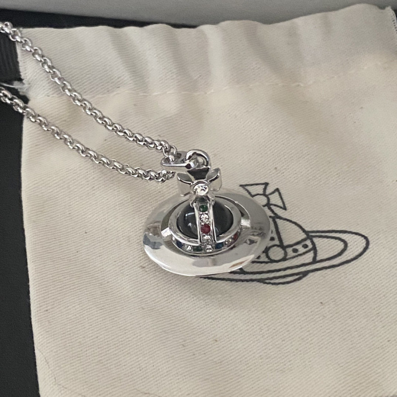 Bakreno ogrlica s kristalnim privjeskom, lanac u obliku O, unisex, proljeće 2025