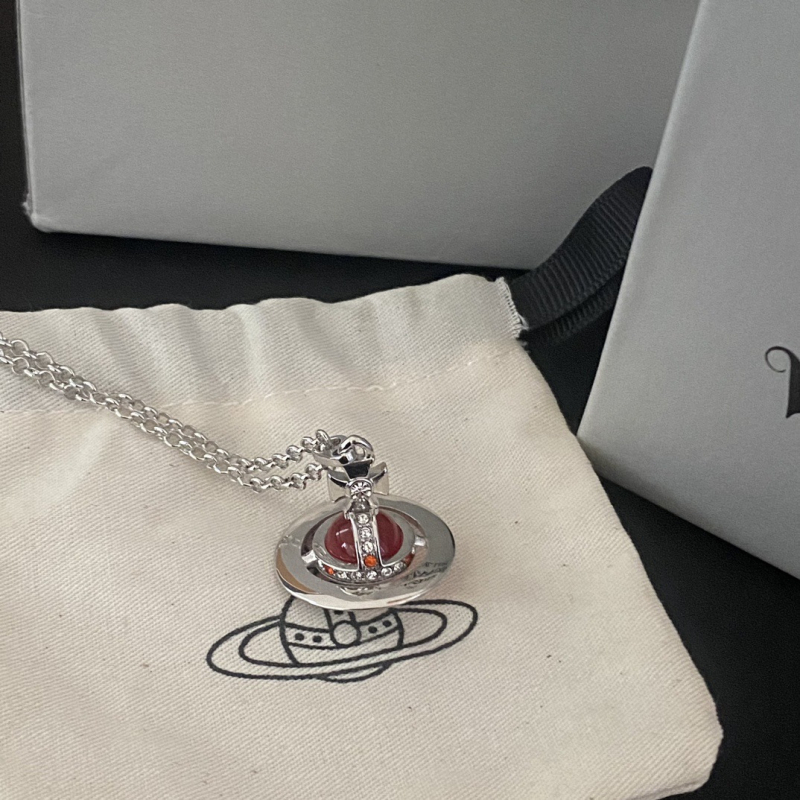 Bakreno ogrlica s kristalnim privjeskom, lanac u obliku O, unisex, proljeće 2025