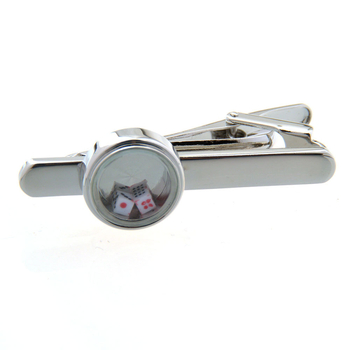 Комплект копчета за ръкавели и клип за вратовръзка – месинг, екзотичен унисекс, проста серия, с възможност за персонализация