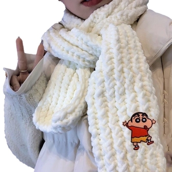 Crayon Shin-Chan šalikų medžiagų rinkinys, Hank siūlas su oro sukimu megztiniams, iš Haohan