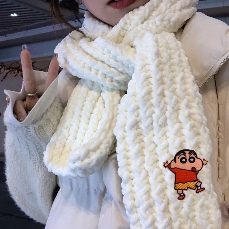 Crayon Shin-Chan šalikų medžiagų rinkinys, Hank siūlas su oro sukimu megztiniams, iš Haohan