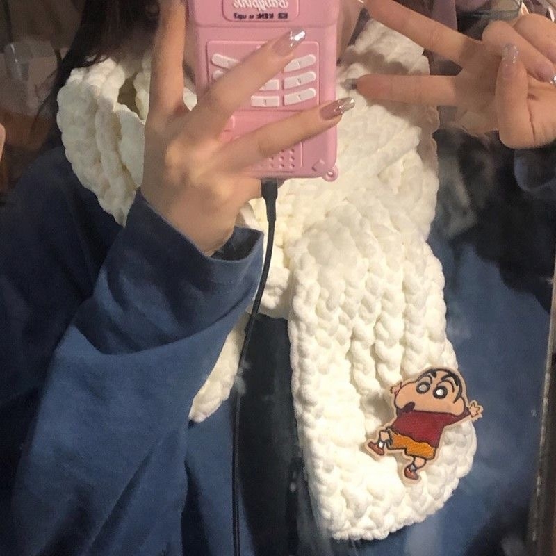 Crayon Shin-Chan šalikų medžiagų rinkinys, Hank siūlas su oro sukimu megztiniams, iš Haohan