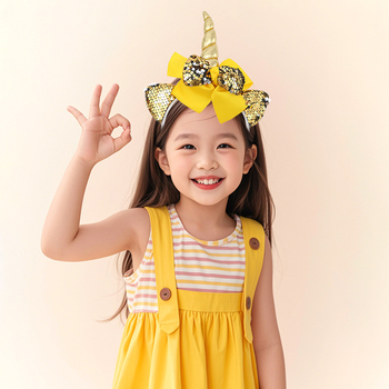 Čelenka s jednorogom - Ručno izrađeno, korejski stil, svježe i slatko, unisex